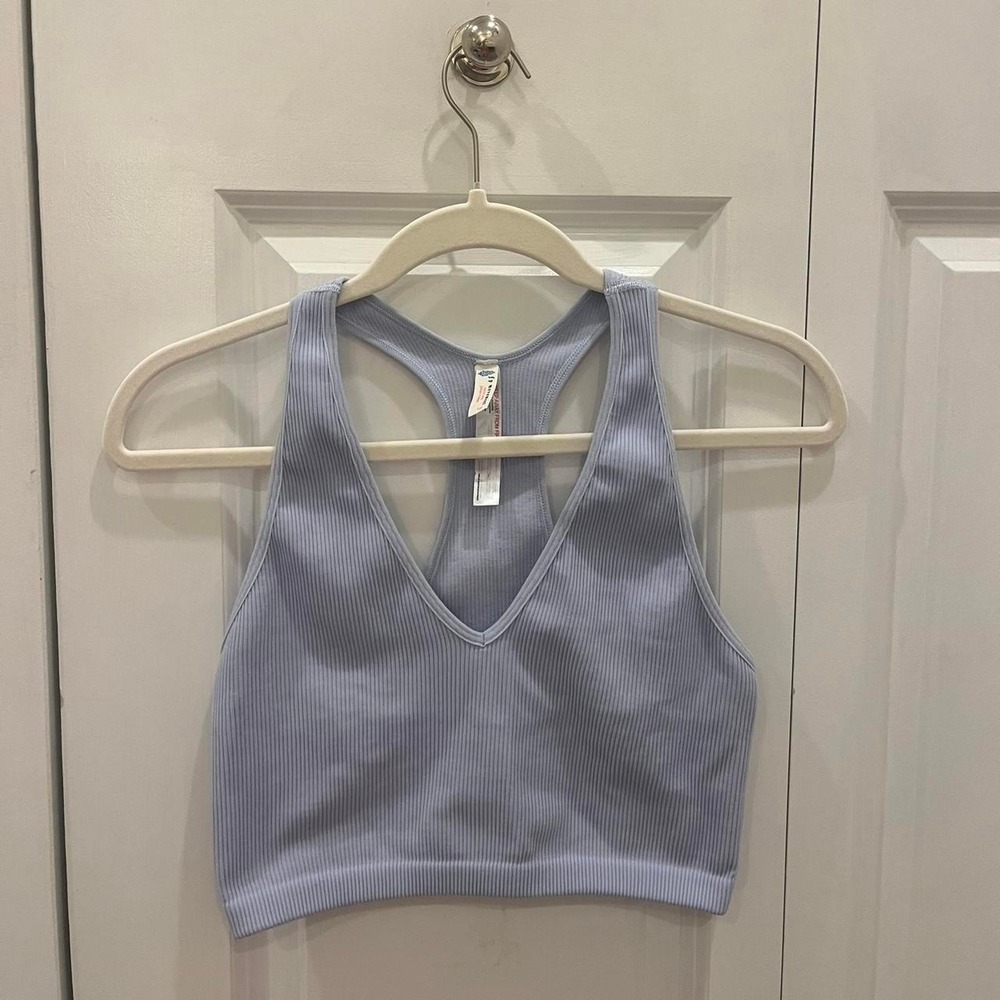 Free People Movement Cropped free throw ribbed top